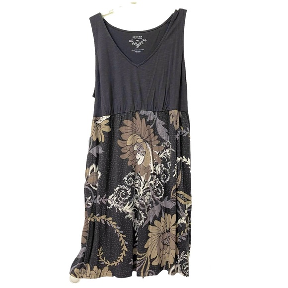 SONOMA | SLEEVELESS TIE BACK DRESS | SZ PETITE XL | DARK GRAY - Picture 2 of 7